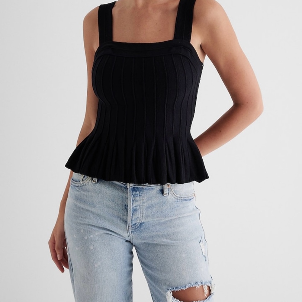 Black sweater tank top Express never warn!